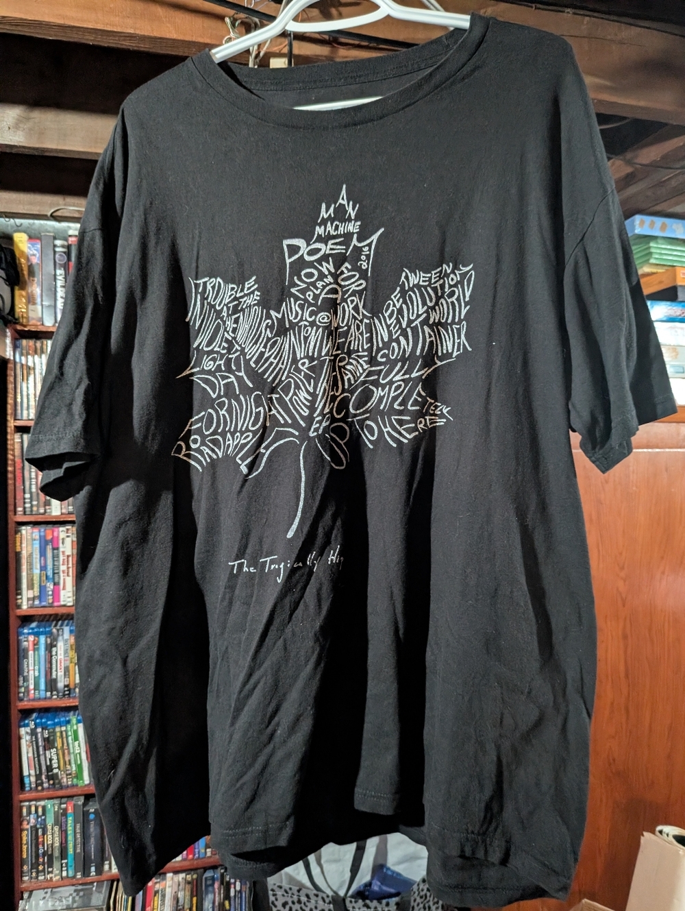 The Tragically Canada Maple Leaf Album Titles Shirt Philcos.Com Size XXL